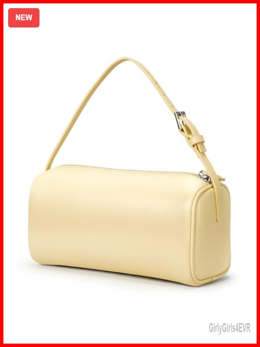 Vegan Leather Mini Crossbody Barrel Purse Hobo Bag with Adjustable Strap - Picture 1 of 6